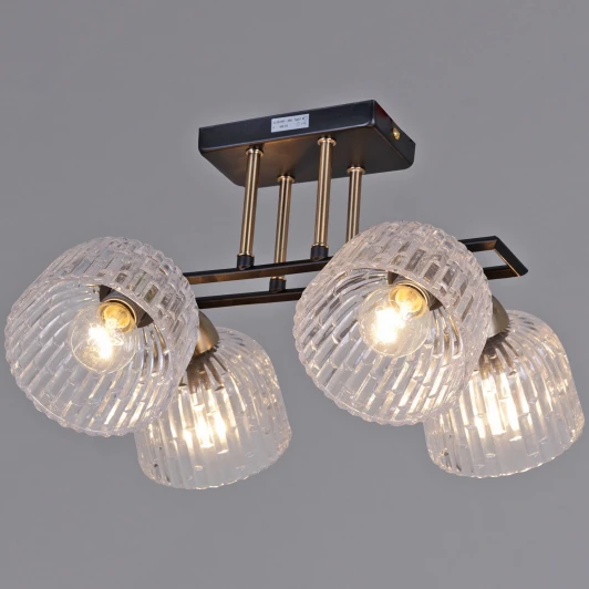 IL0794-4CSQ-25BKAB ELITE Потолочная люстра на штанге ILLUMICO IL0794-4CSQ-25BKAB ELITE