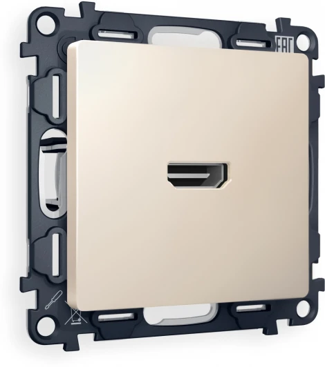 MA334010 Комплект механизма Ambrella Volt розетки HDMI 2.0 ALFA MA334010 Бежевый матовый 40V/500mA 2.0GHz 5-18Gbit/s QUANT