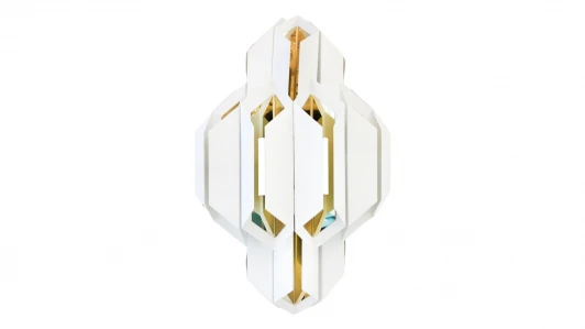 LDW 6021-2 WT+GD Настенный светильник Lumina Deco Piramid  LDW 6021-2 WT+GD