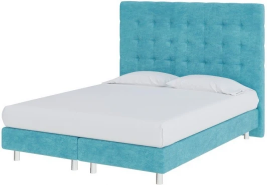 2027509 PROxSON Кровать Madrid Boxspring Lift (Ткань: Велюр Лофти Лазурь) 160x200
