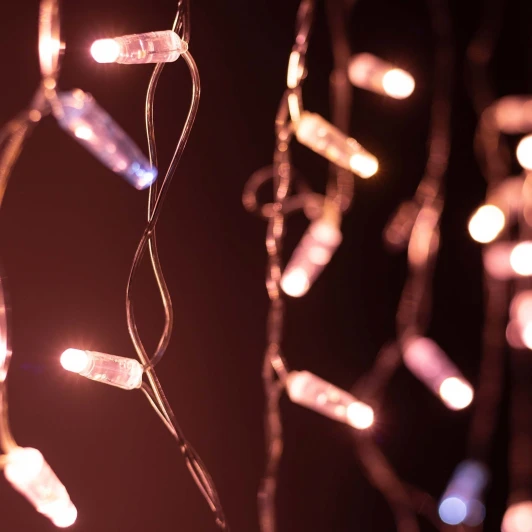 031189 Светодиодная гирлянда Ardecoled ARD-EDGE-CLASSIC-2400x600-CLEAR-88LED-FLASH Rose Gold (230V, 6W) (IP65)