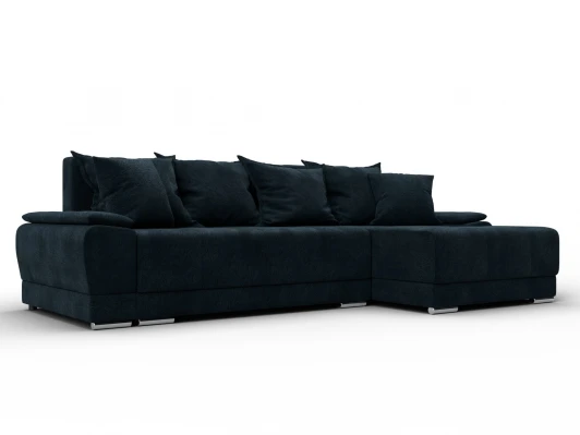 137098 Диван угловой Лига-119 угол правый (ДСП,Брус,Фанера,ЛДС,Велюр/Графит) Лига Диванов 137098