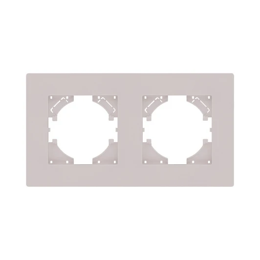 AT2CM Рамка 2-постовая кашемир матовый Kollinger Aspekt AT2CM