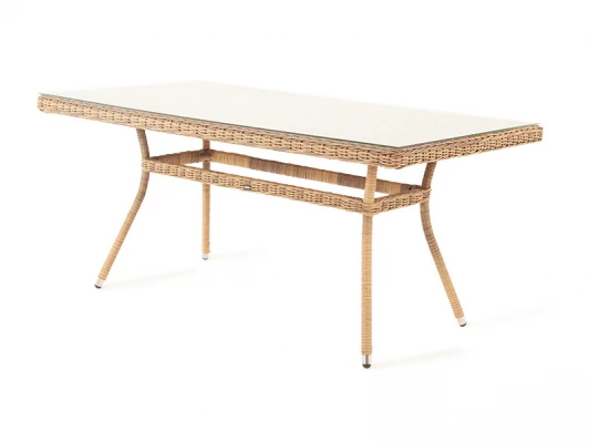 YH-T4766G-1 Плетеный стол из искусственного ротанга 160х90см, цвет соломенный 4SIS Латте YH-T4766G-1