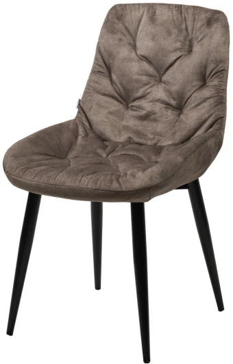 628M03593 Стул VESTA PK6015-08 (VBP208) античный серо-бежевый, велюр / черный каркас M-City 628M03593