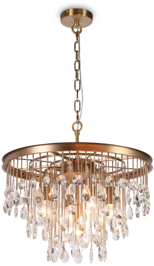 MOD091PL-05G Подвесная люстра каскадная Maytoni Linn MOD091PL-05G (220V, хрусталь, подвески, на цепи)