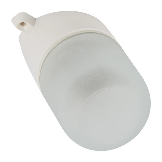 UWL-K02R 60W/E27 IP65 WHITE Настенно-потолочный светильник влагозащищенный под лампу Е27 наклонный для бань и саун Uniel UWL-K02R 60W/E27 IP65 WHITE