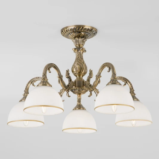 60106/5 античная бронза Потолочная люстра на штанге Eurosvet Caldera 60106/5 античная бронза (220V)