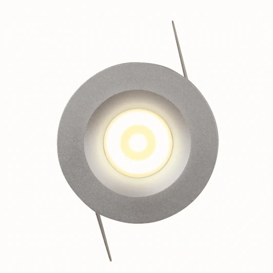 ULM-R02-1W/WW IP20 Sand Silver картон Встраиваемый точечный светильник Uniel ULM-R02-1W/WW IP20 Sand Silver картон