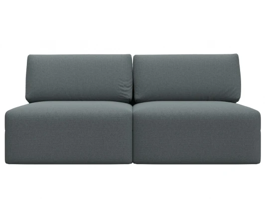 129705 Диван прямой модульный Лига-060 НПБ (ЛДСП,Брус,Фанера/Пластик/Рогожка/Серый) Лига Диванов 129705