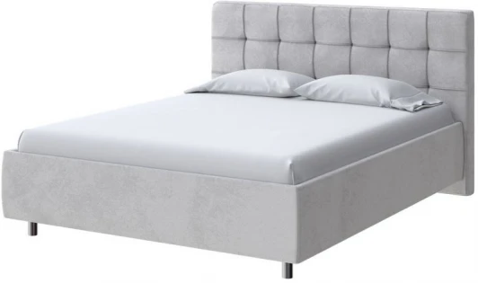 2023247 PROxSON Кровать Nety без основания (Ткань: Велюр Teddy Стальной) 140x200