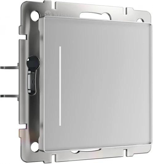 W4512006 Сенсорный выключатель одноклавишный с подсветкой (серебряный) Werkel W4512006