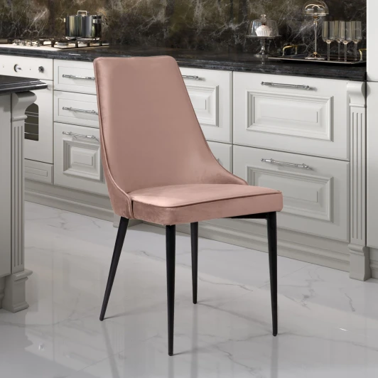 83454 Стул Top Concept Oliver, бархат бежевый 5/ черный конус