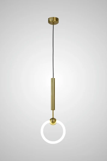 AM453 D200 GOLD Подвесной светильник светодиодный AM Group AM453 D200 GOLD (220V, на проводе, кольцо)