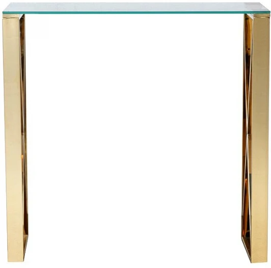 47ED-CST008/80GOLD Консольный стол Garda Decor 47ED-CST008/80GOLD (Золото/Золото,Прозрачный)