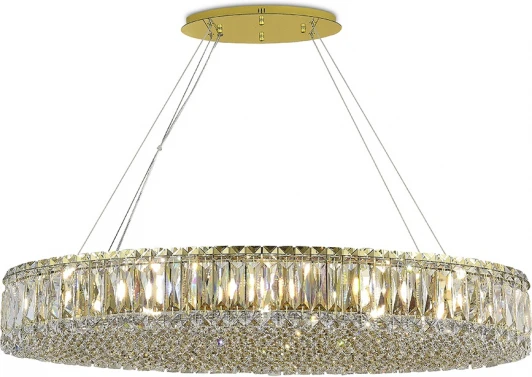 8458/S gold Подвесной светильник Newport 8450 8458/S gold (220V, хрусталь, на тросе)