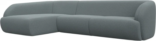 124716L Диван угловой Лига-041 левый угол (Серый/Рогожка) Лига Диванов арт.124716L