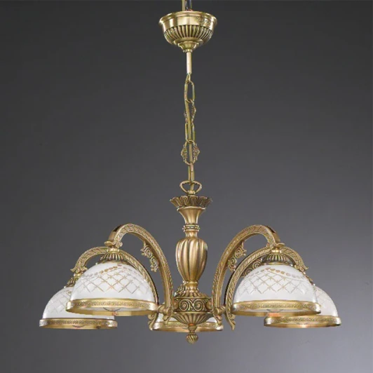 L.7002/5 Подвесная люстра Reccagni Angelo 7002 L 7002/5 (220V, на цепи, узор в клетку)