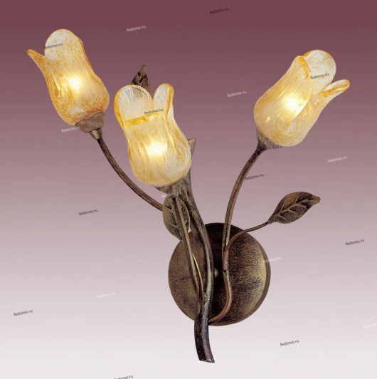 BX-0205/3B gold with clear red Бра N-Light BX-0205 BX-0205/3B gold with clear red