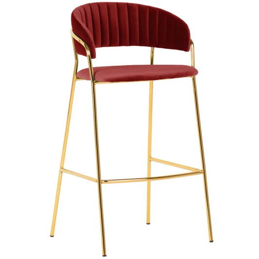 FR 0163 Стул полубарный Turin пудровый с золотыми ножками