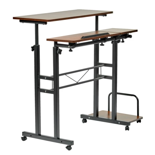 FR 0690 Стол многофункциональный Shuttle 80х58х80-130см, темное дерево, чёрный