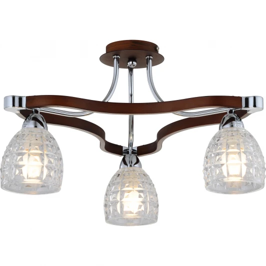 415-03-13 chrome + walnut Потолочная люстра N-Light 415 415-03-13 chrome + walnut