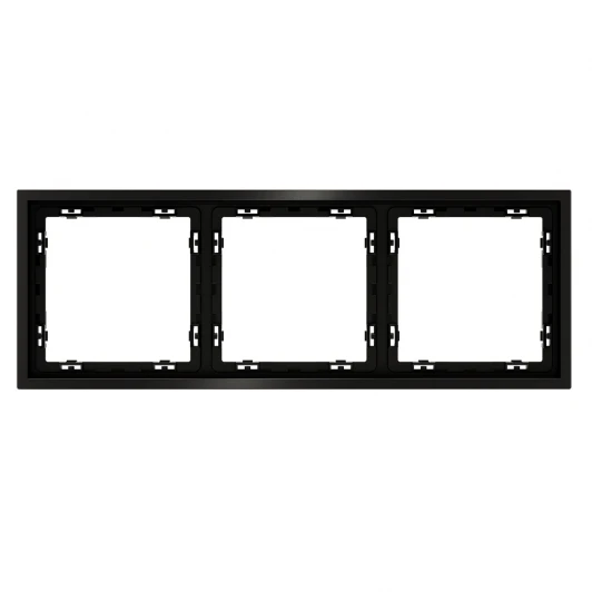 VLSM120312 Рамка металлическая на 3 поста (антрацит) Voltum S70 Metal VLSM120312