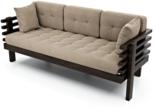 18147 Диван Arsko Стоун венге бежевый велюр