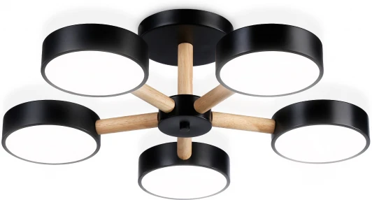 FL4828 Потолочная люстра на штанге светодиодная с пультом Ambrella Comfort FL4828 (регулировка яркости, 220V, круглые)