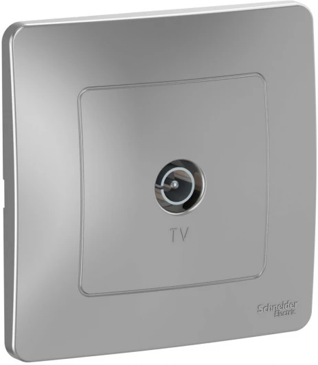 BLNTS000013 ТВ-розетка встраиваемая оконечная (алюминий) Systeme Electric Blanca BLNTS000013