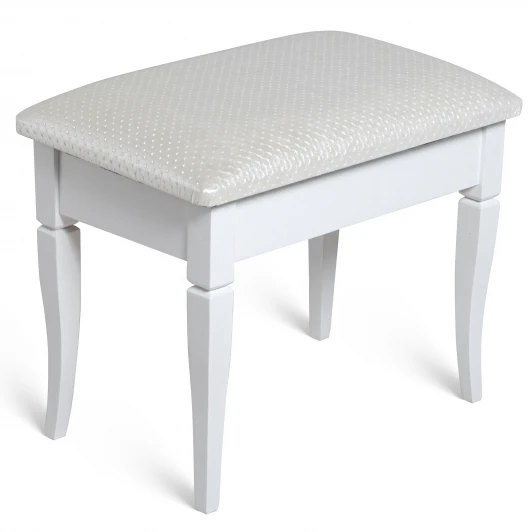 009370 Банкетка Ретро М с ящиком белый, ткань экокожа белый Mebelik 009370