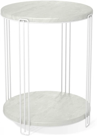 2690789101 Столик кофейный Sheffilton SHT-CT33-1 белый муар/бетон лофт от фабрики Sheffilton