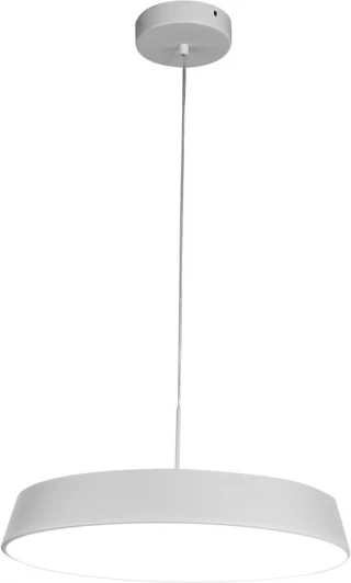 10301/1LED White Подвесной светодиодный светильник Escada Simply 10301/1LED White 70Вт, изменение цветовой температуры с помощью выключателя, металл/акрил, белый (220V, на проводе, круглые)