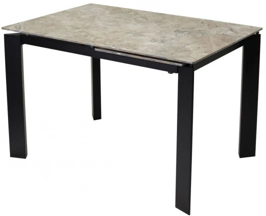 614M03986 Стол CORNER 120 GLOSS ATHENS BROWN SINTERED STONE / BLACK