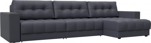 128308 Диван угловой с декором Лига-049 НПБ Лонг Лига Диванов (Экокожа) арт.128308