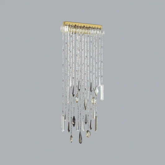 5420/10WL Настенный светильник Odeon Light Afina 5420/10WL античная бронза/металл/стекло/хрусталь LED*10W 3000K (220V, подвески)