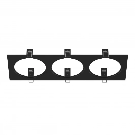 217837 Рамка для трех встраиваемых светильников Lightstar Intero, прямоугольник, черный
