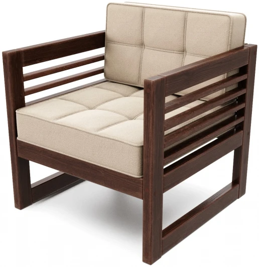 21919 Кресло Arsko Сега орех велюр бежевый