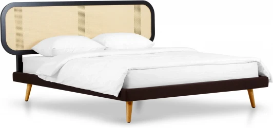 657996 Кровать Male ОГОГО (арт.657996), (Ротанг,Ткань,Рогожка/Коричневый)