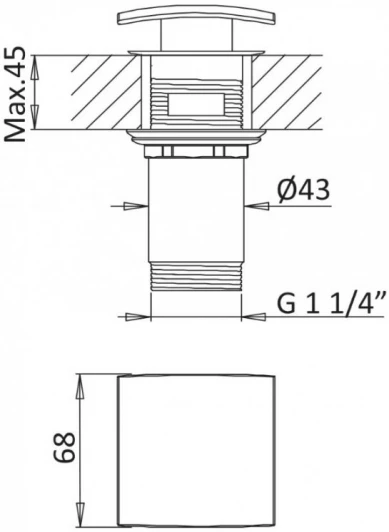 PORTA-LS1-NOP Смеситель Cezares Porta LS1 NOP для раковины