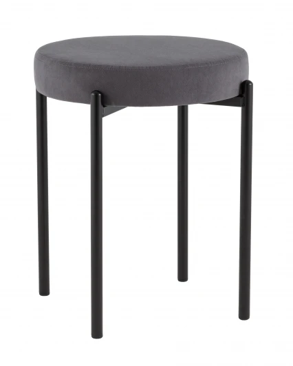 УТ000042649 Табурет Бриф Original велюр серый Stool Group УТ000042649