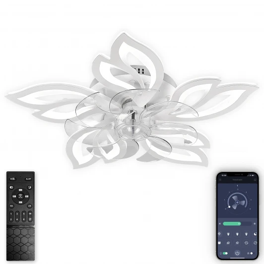 LED LAMPS 81488 Потолочная люстра светодиодная с вентилятором Natali Kovaltseva Ledfan LED LAMPS 81488 (регулировка яркости, 220V, пульт управления, управление смартфоном)