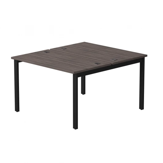 254S018DK9005 Бенч-система на 2 места Everprof EVO (ЭВО) на металлокаркасе 1180х670(1370)x755 Дуб Пасадена/Черный 254S018DK9005