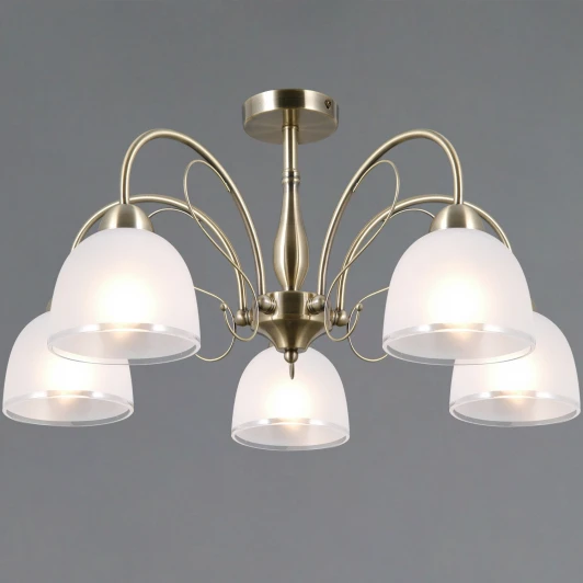 IL0789-5CSQ-25 AB AREZZO Потолочная люстра на штанге ILLUMICO IL0789-5CSQ-25 AB AREZZO