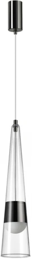 5044/12L Подвесной светильник Odeon Light Lump 5044/12L глянц.темн.хром/прозрачный/металл/стекло LED 12W 3000K 1334Лм (220V, на проводе)