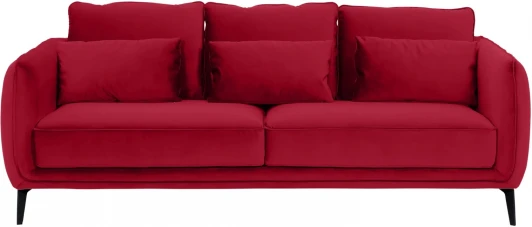 583333 Диван Amsterdam трехместный ОГОГО (арт.583333), (Ткань/Красный)