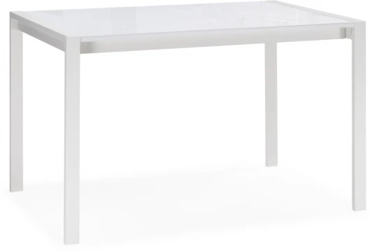 551073 Стеклянный стол Woodville Линдисфарн 120(170)х80х75 белый кристалл / белый 551073