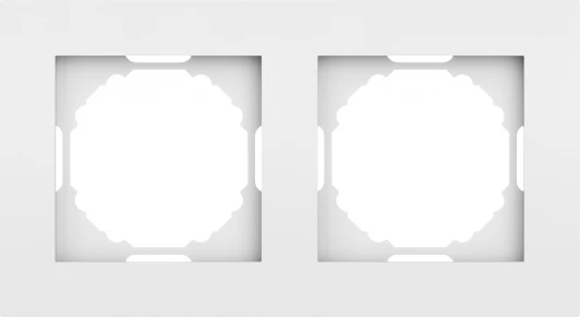 DE21233 Рамка 2-я, матовый белый Donel A07 DE21233