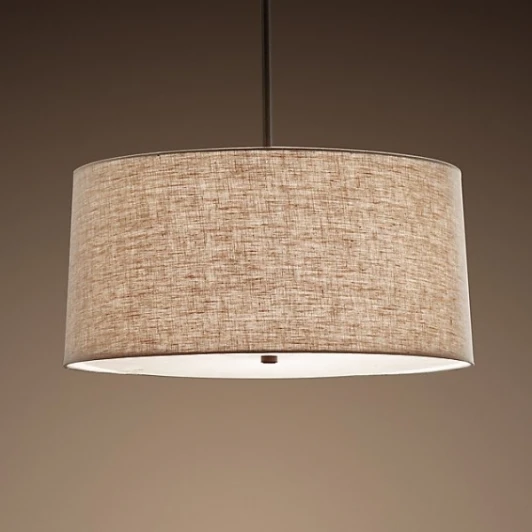 40.1557 Подвесной светильник (люстра) Rh Round Linen Shade Pendant ImperiumLoft 40,1557 (75147-22) (220V, на проводе, круглые)