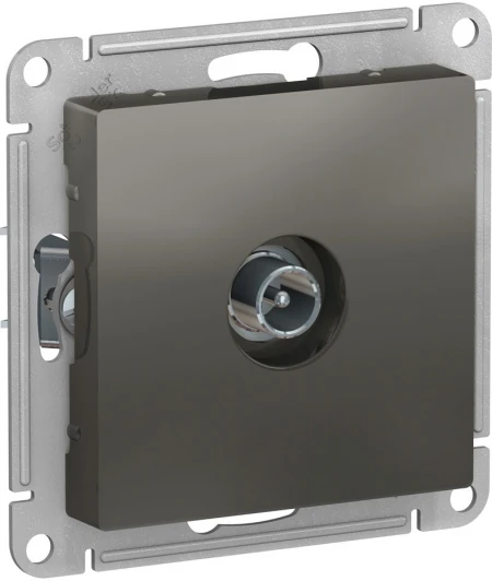 ATN000991 ТВ-розетка встраиваемая проходная (сталь) Systeme Electric AtlasDesign ATN000991